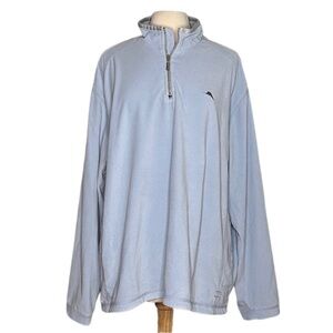 SUPER SOFT Tommy Bahama Paradise Feels Baby Light Blue Quarter Zip Pullover